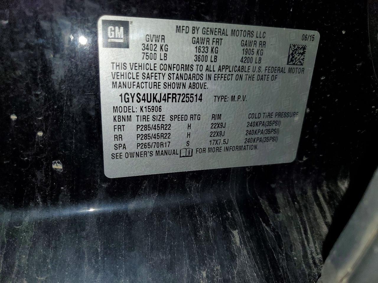 2015 CADILLAC Escalade ESV