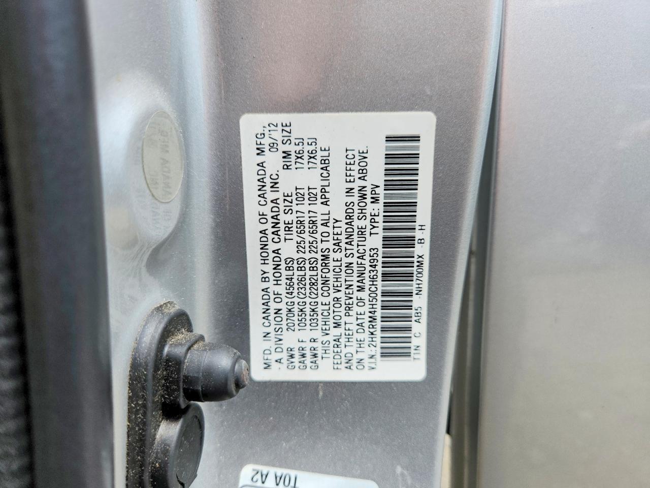 2012 HONDA CR-V