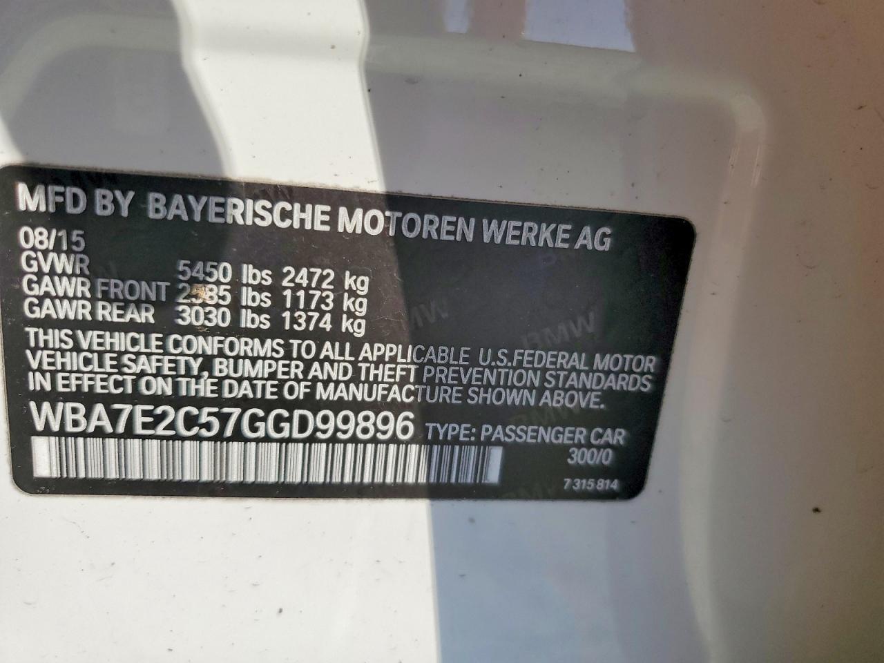 2016 BMW 7 series