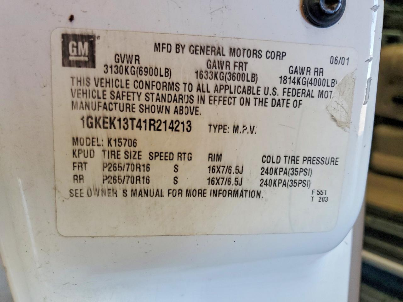 2001 GMC Yukon