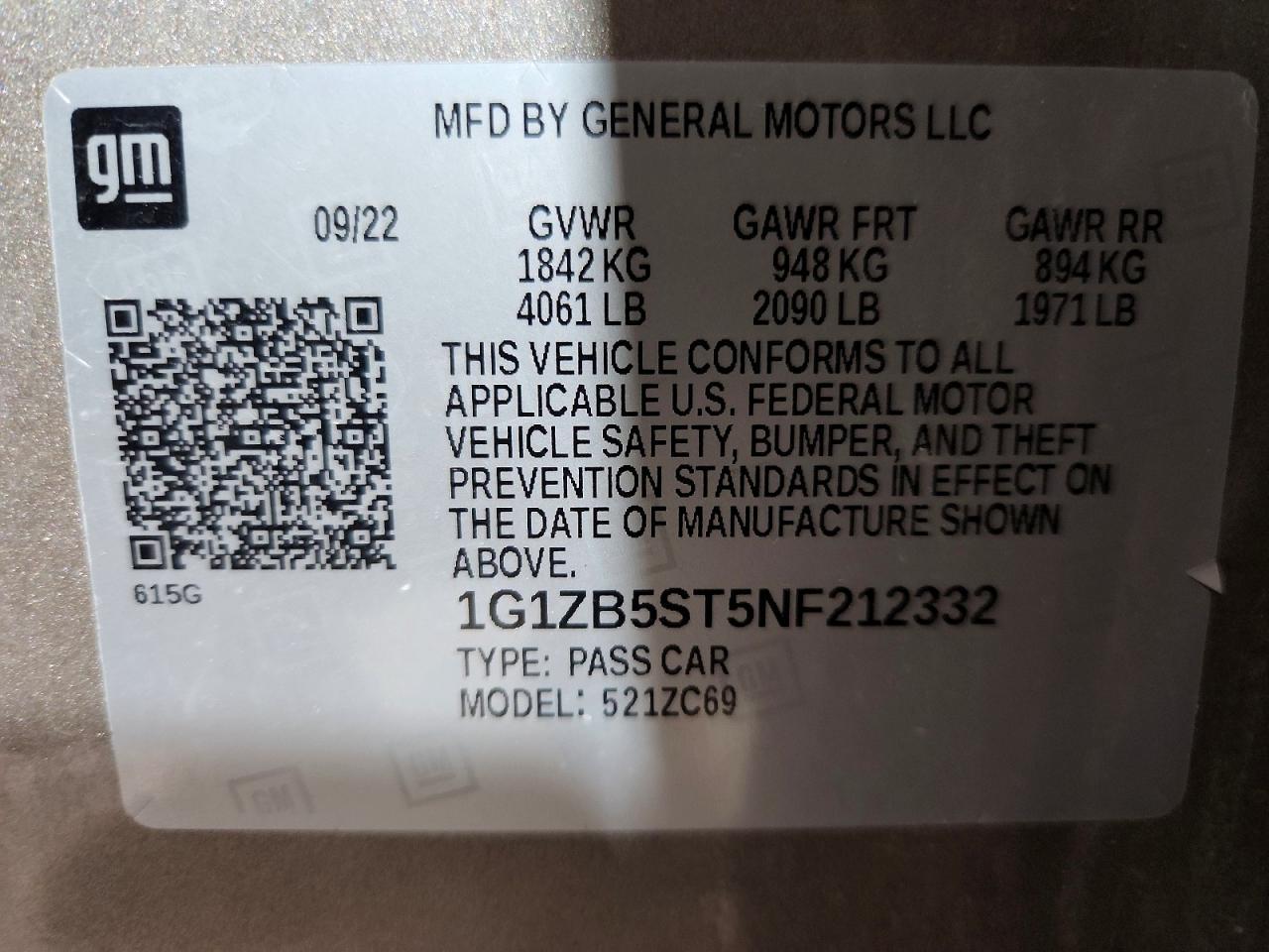 2022 CHEVROLET MALIBU