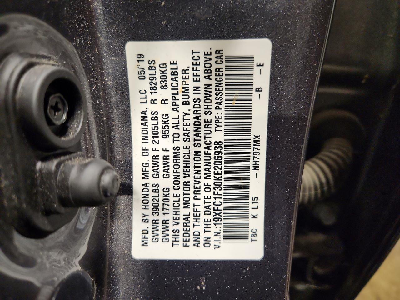 2019 HONDA CIVIC