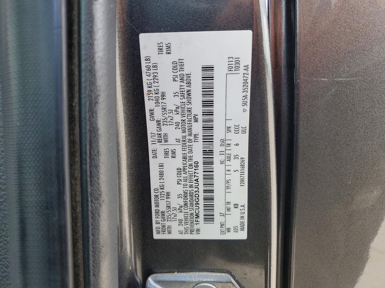 2018 FORD ESCAPE
