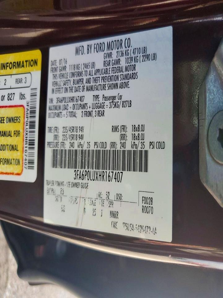 2017 FORD FUSION