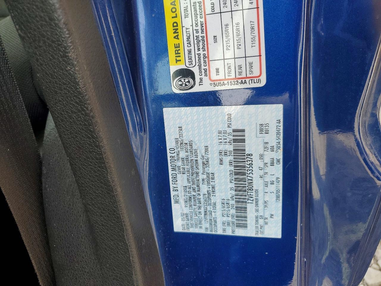 2007 FORD MUSTANG