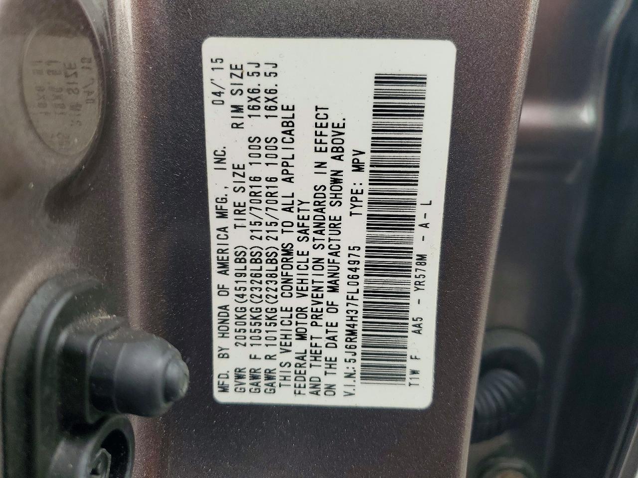 2015 HONDA CR-V
