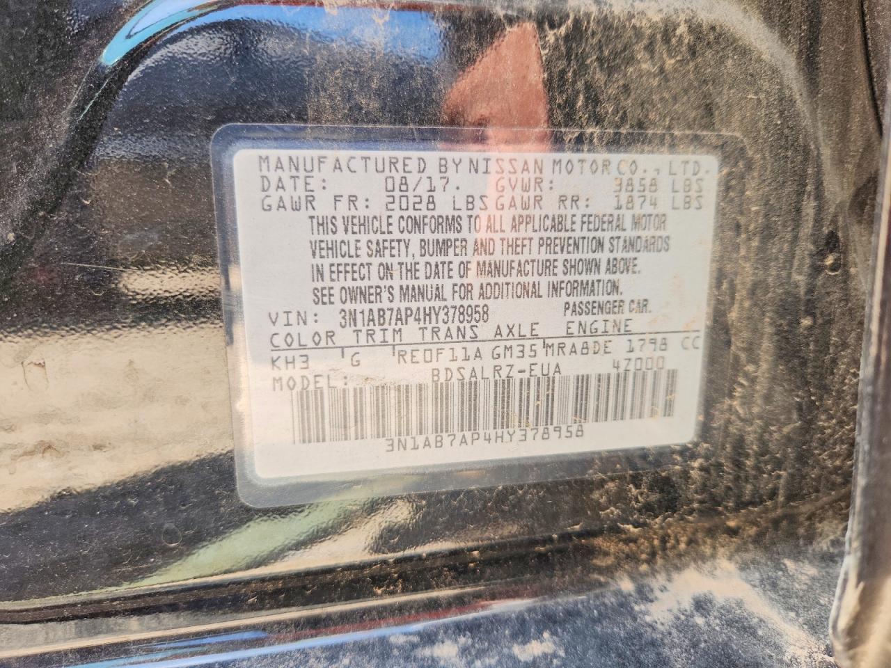 2017 NISSAN SENTRA