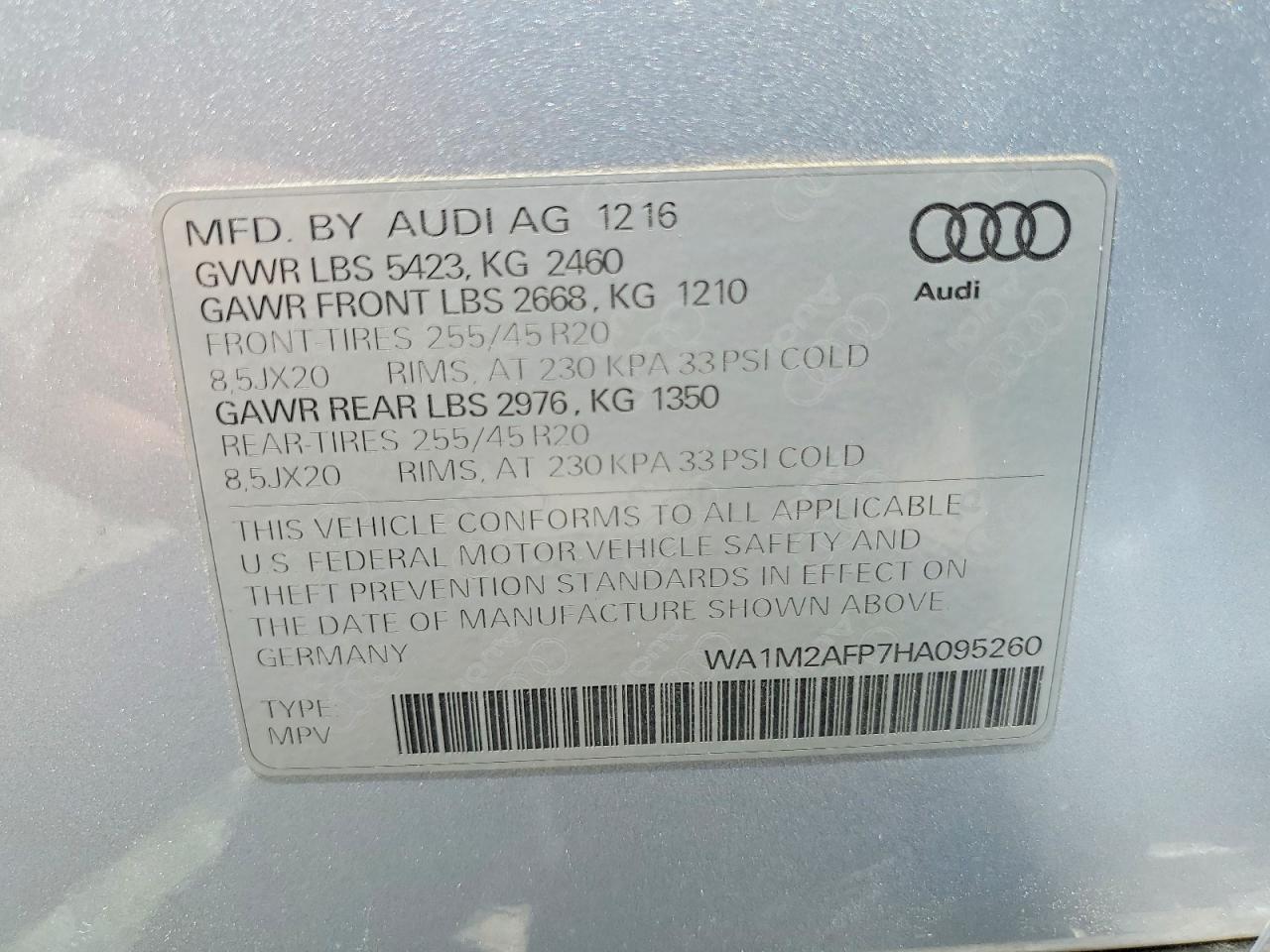 2017 AUDI Q5