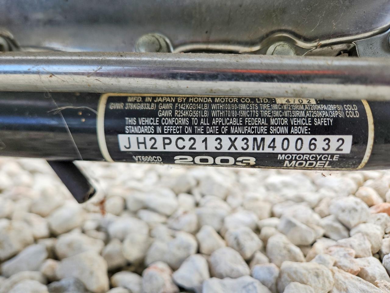 2003 HONDA VT600