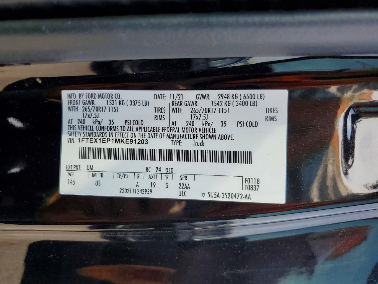 2021 FORD F-150