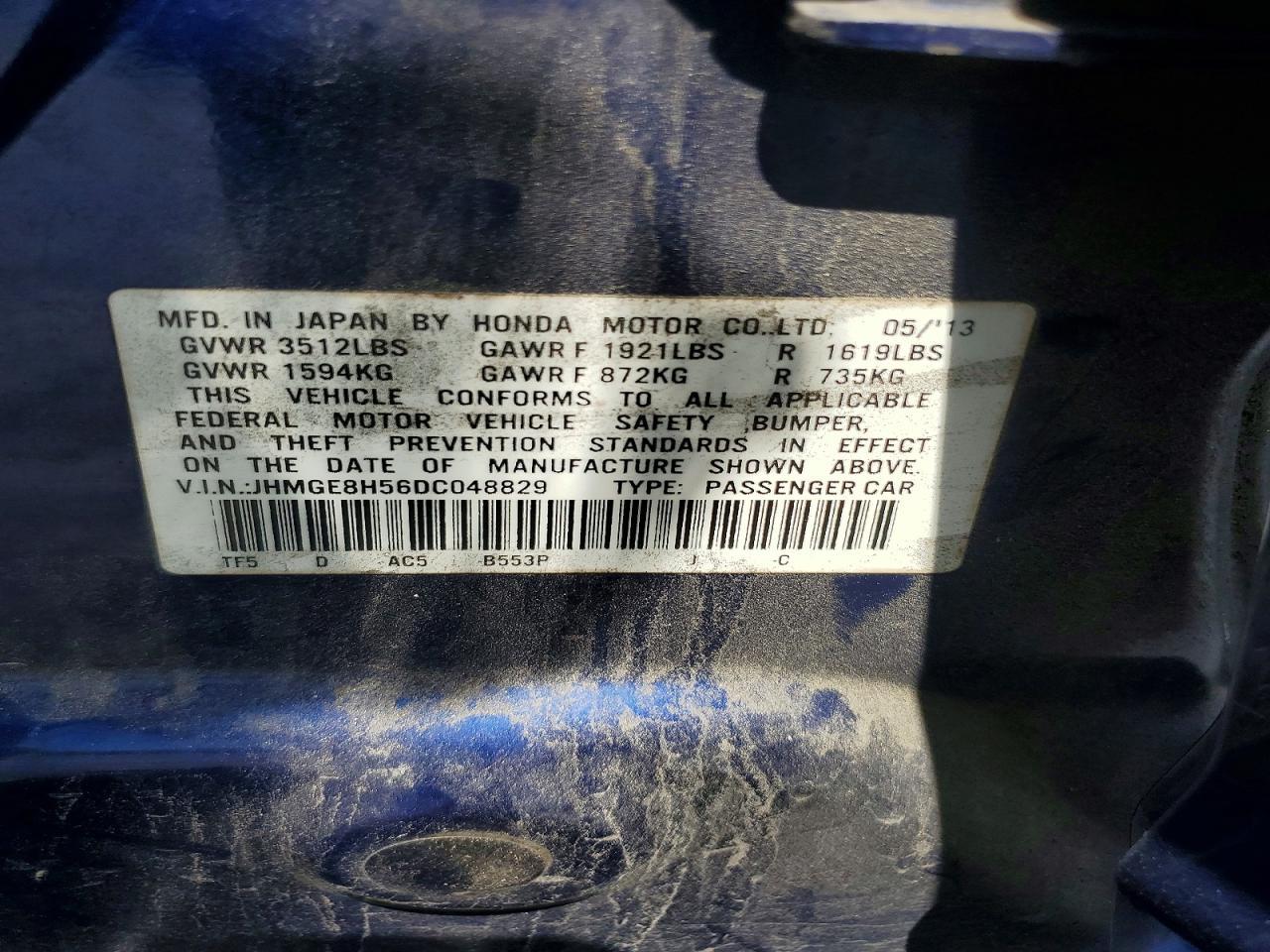 2013 HONDA FIT