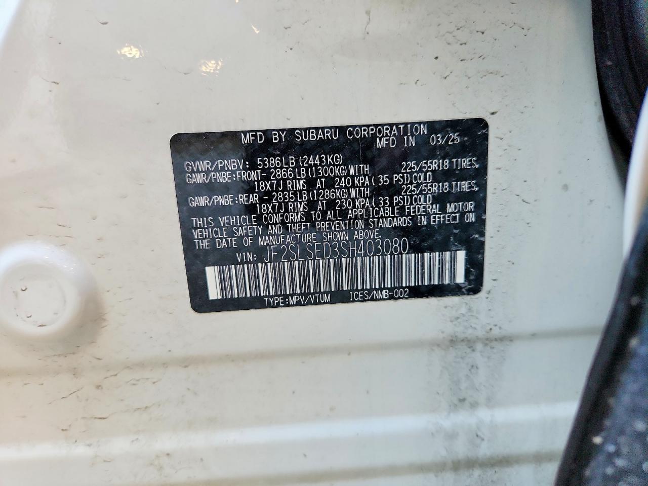 2025 SUBARU FORESTER