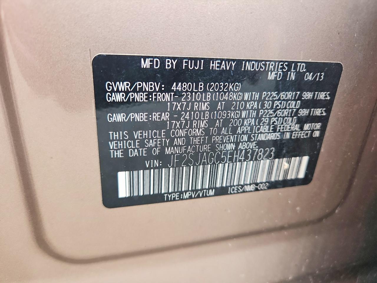 2014 SUBARU FORESTER