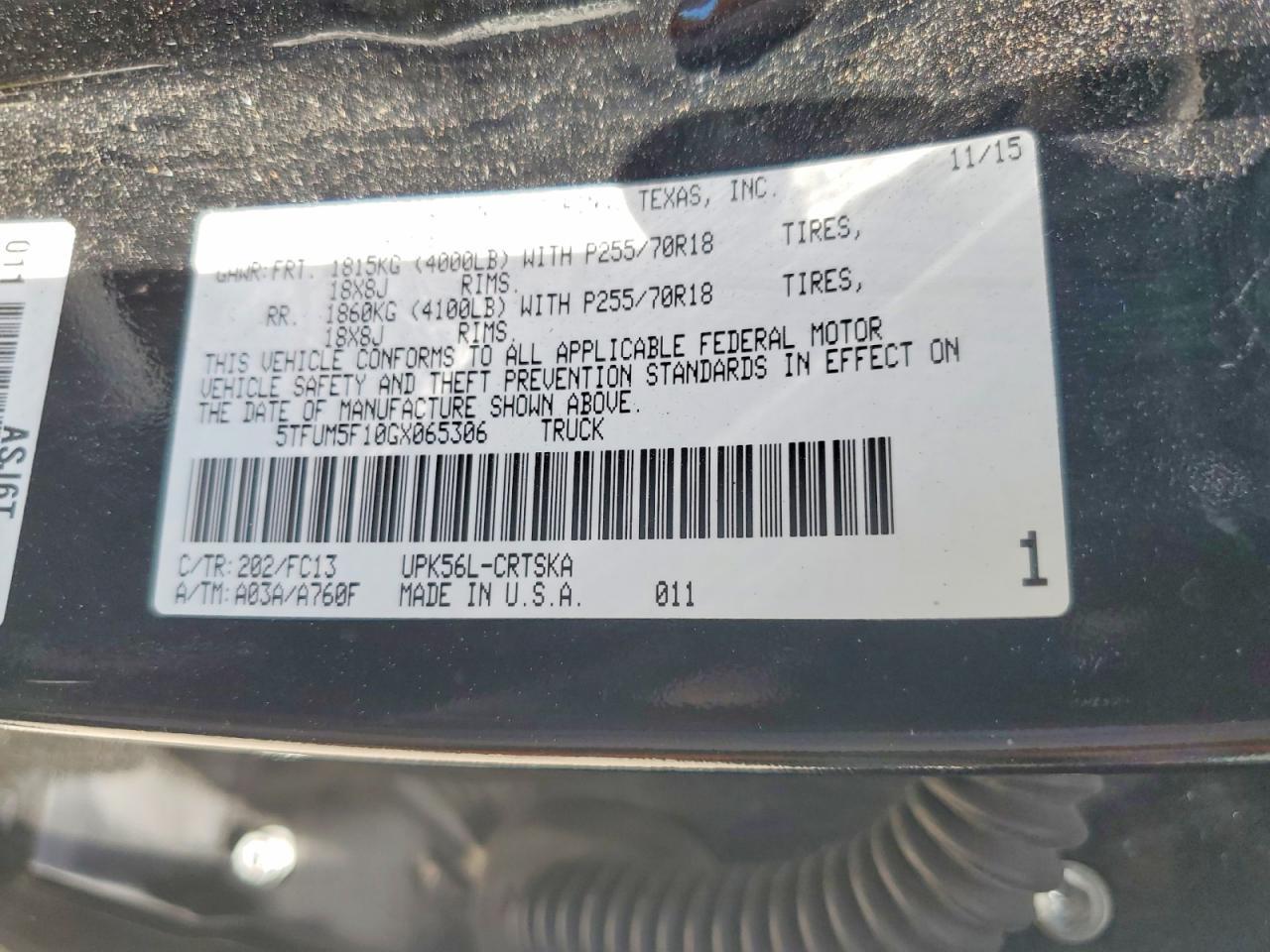 2016 TOYOTA TUNDRA