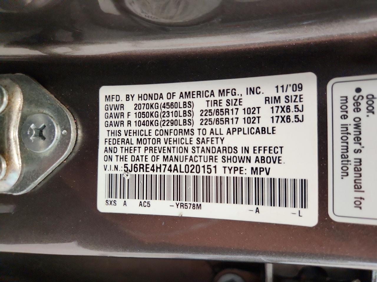 2010 HONDA CR-V