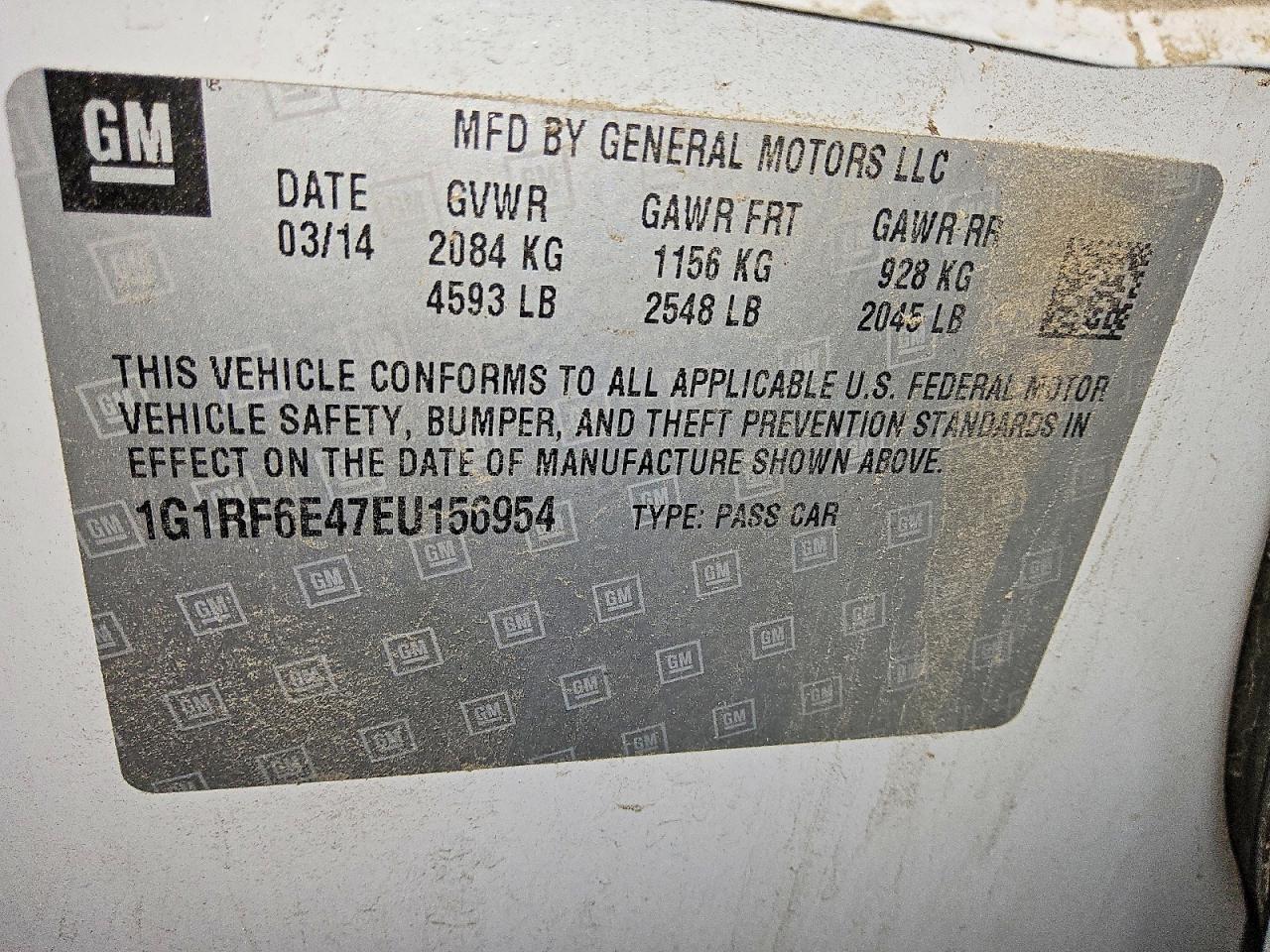 2014 CHEVROLET VOLT