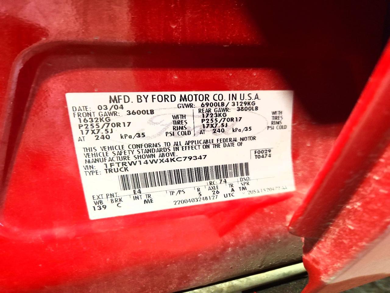 2004 FORD F-150 Lightning