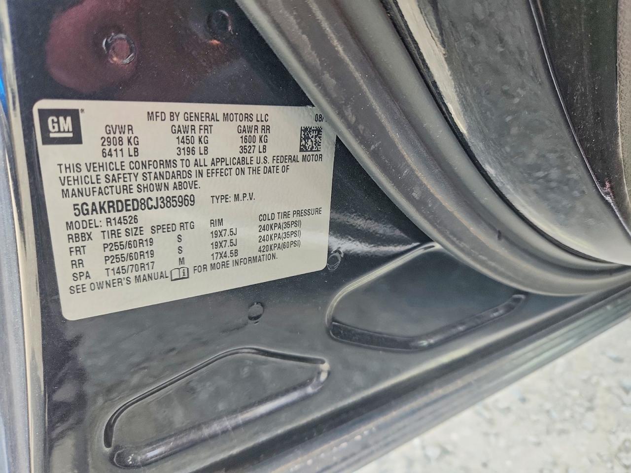 2012 BUICK ENCLAVE