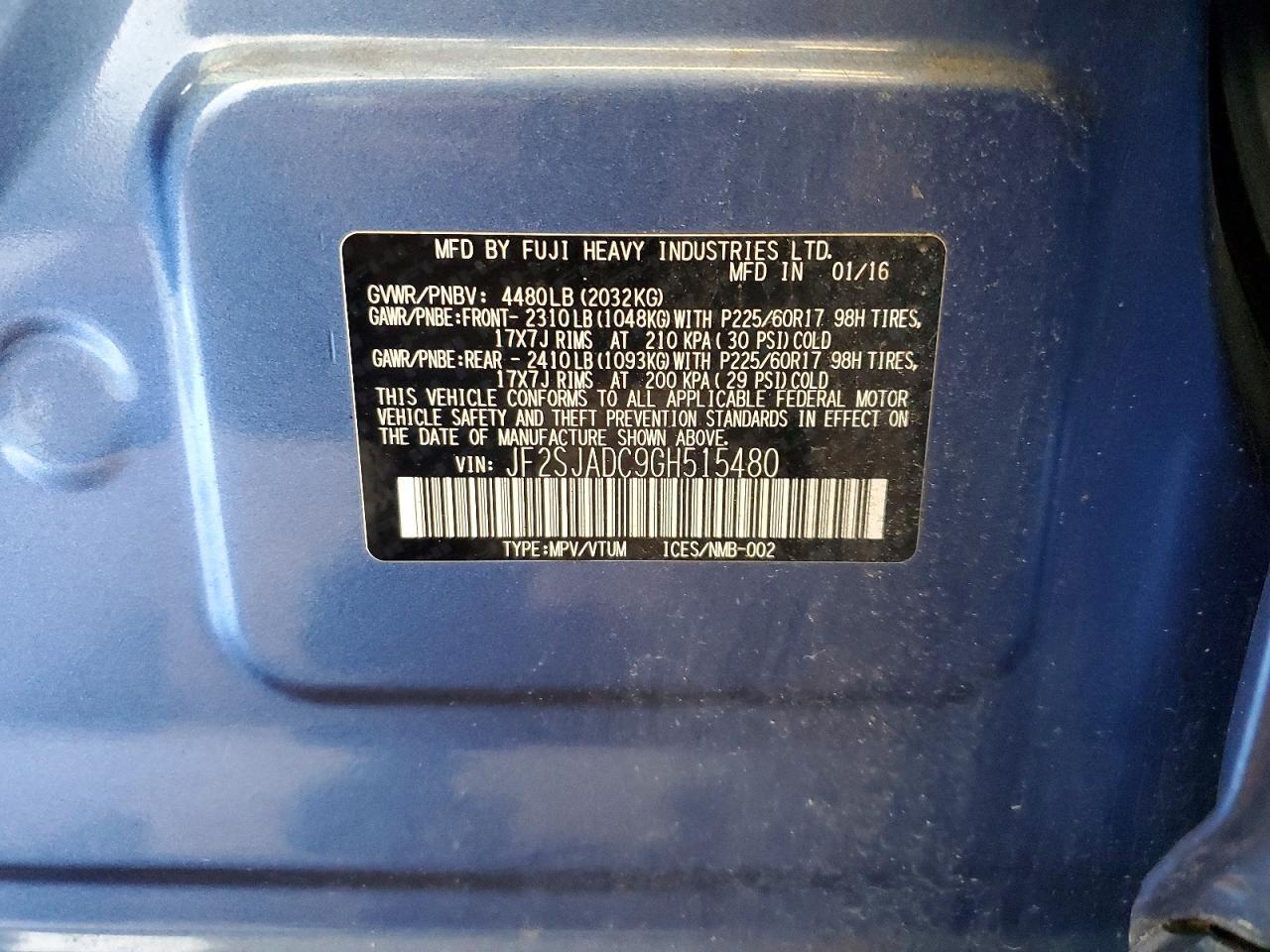2016 SUBARU FORESTER