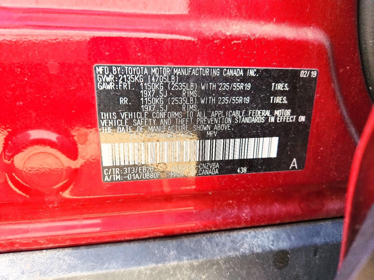 2019 TOYOTA RAV4