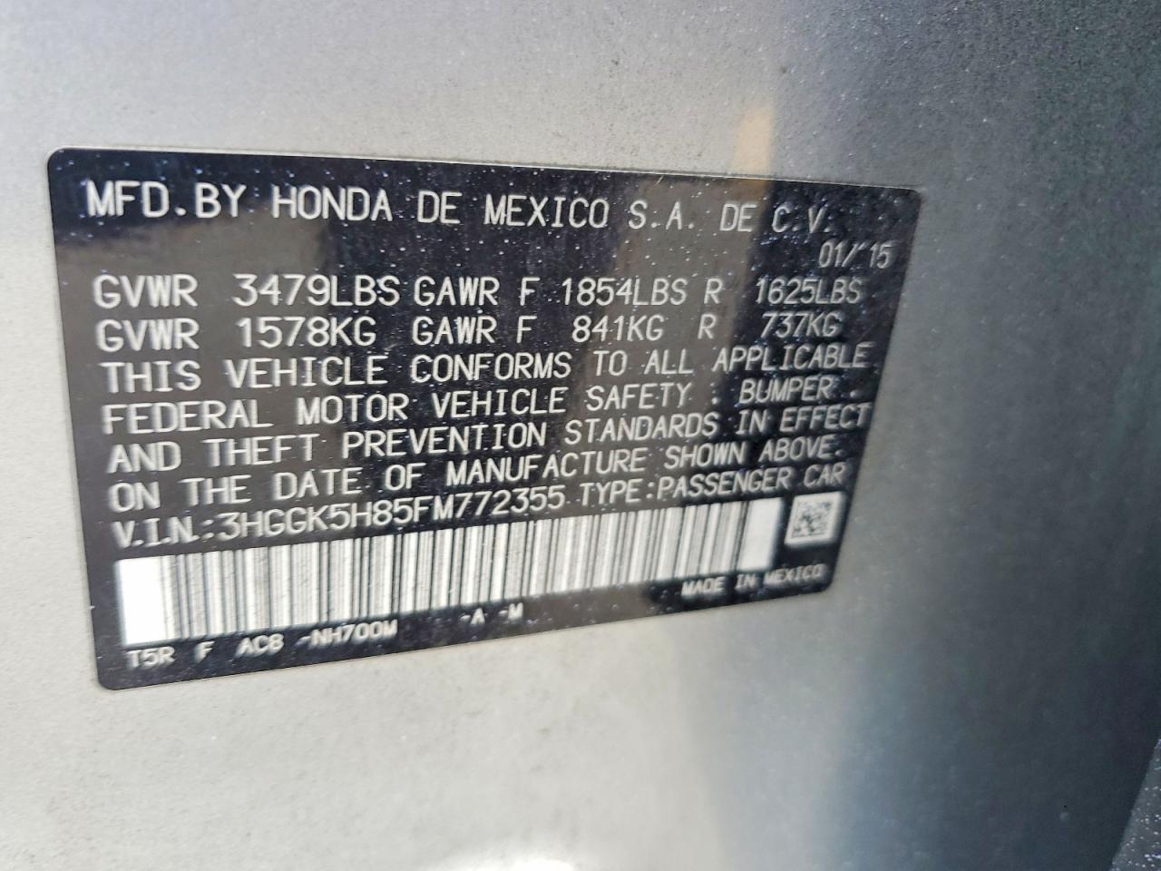 2015 HONDA FIT