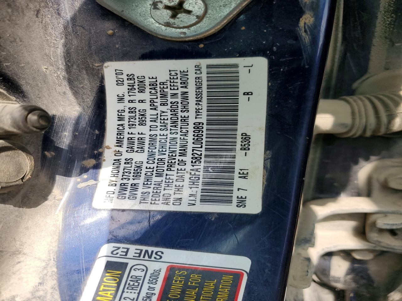 2007 HONDA CIVIC