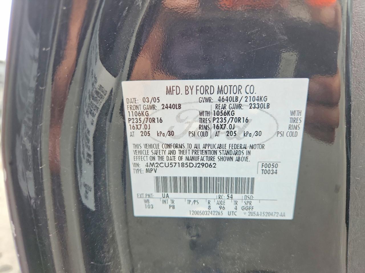 2005 MERCURY Mariner