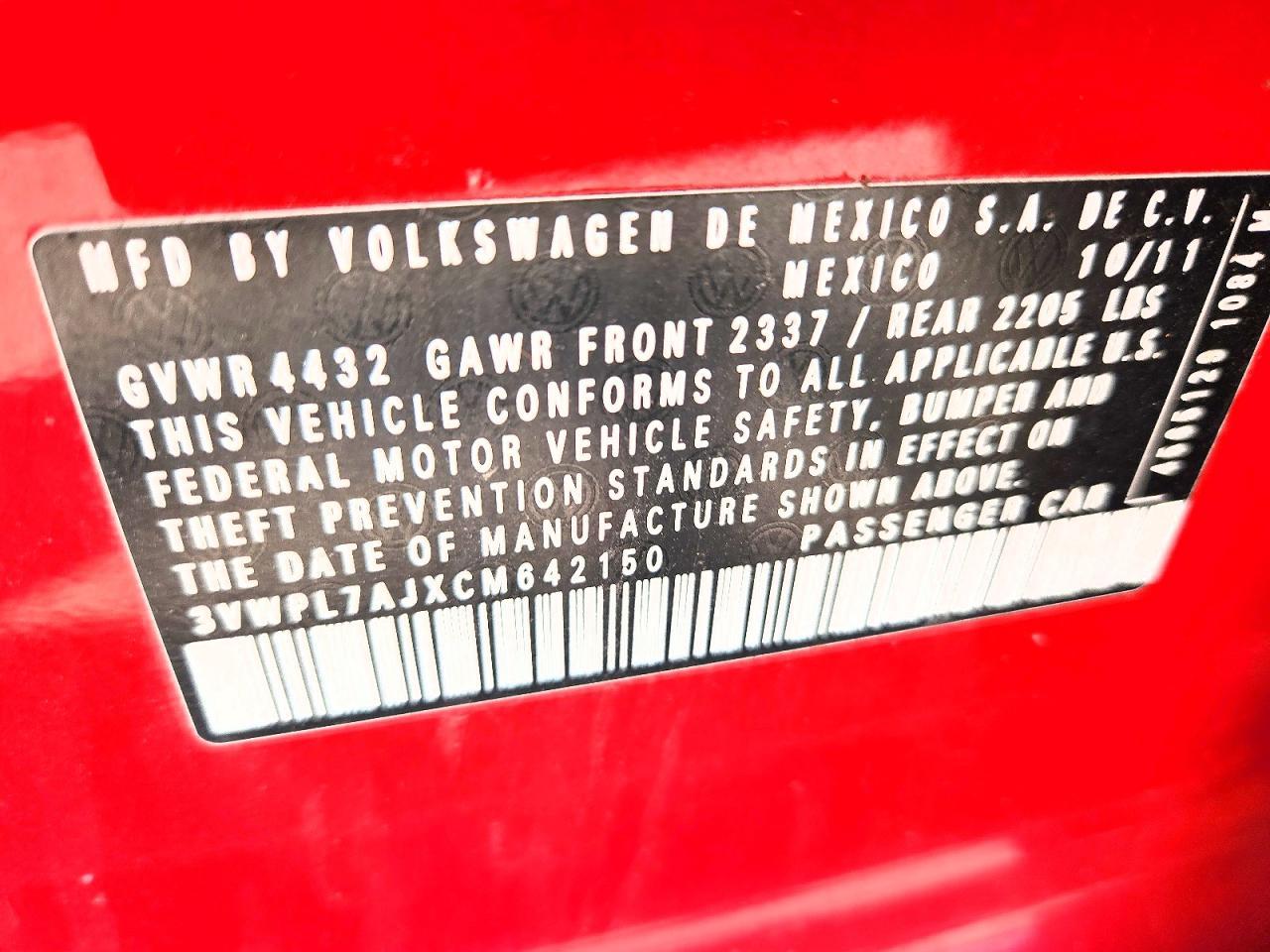 2012 VOLKSWAGEN JETTA