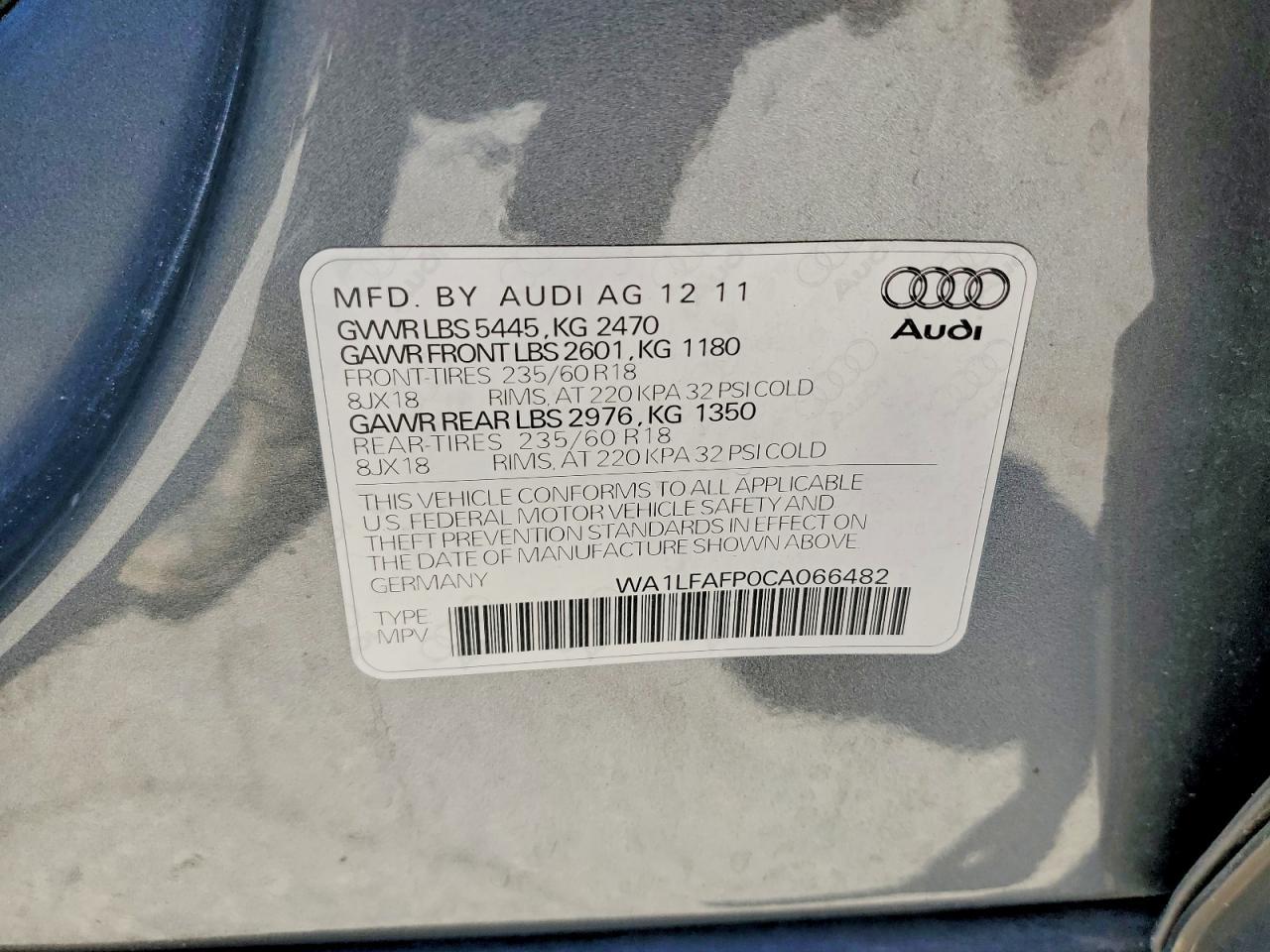2012 AUDI Q5