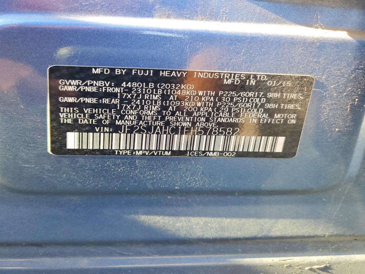 2015 SUBARU FORESTER