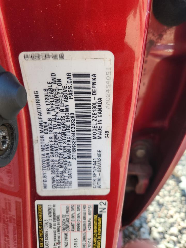 2004 TOYOTA COROLLA