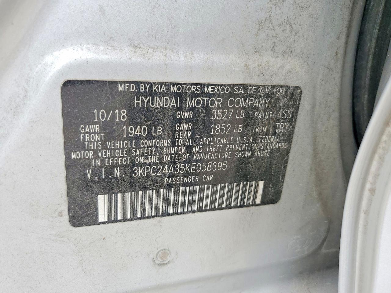 2019 HYUNDAI ACCENT