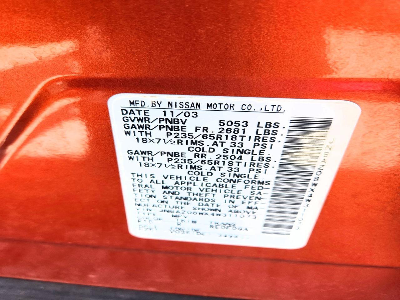 2004 NISSAN MURANO
