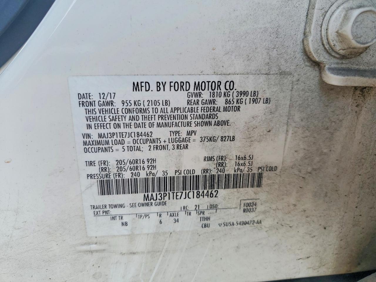 2018 FORD EcoSport