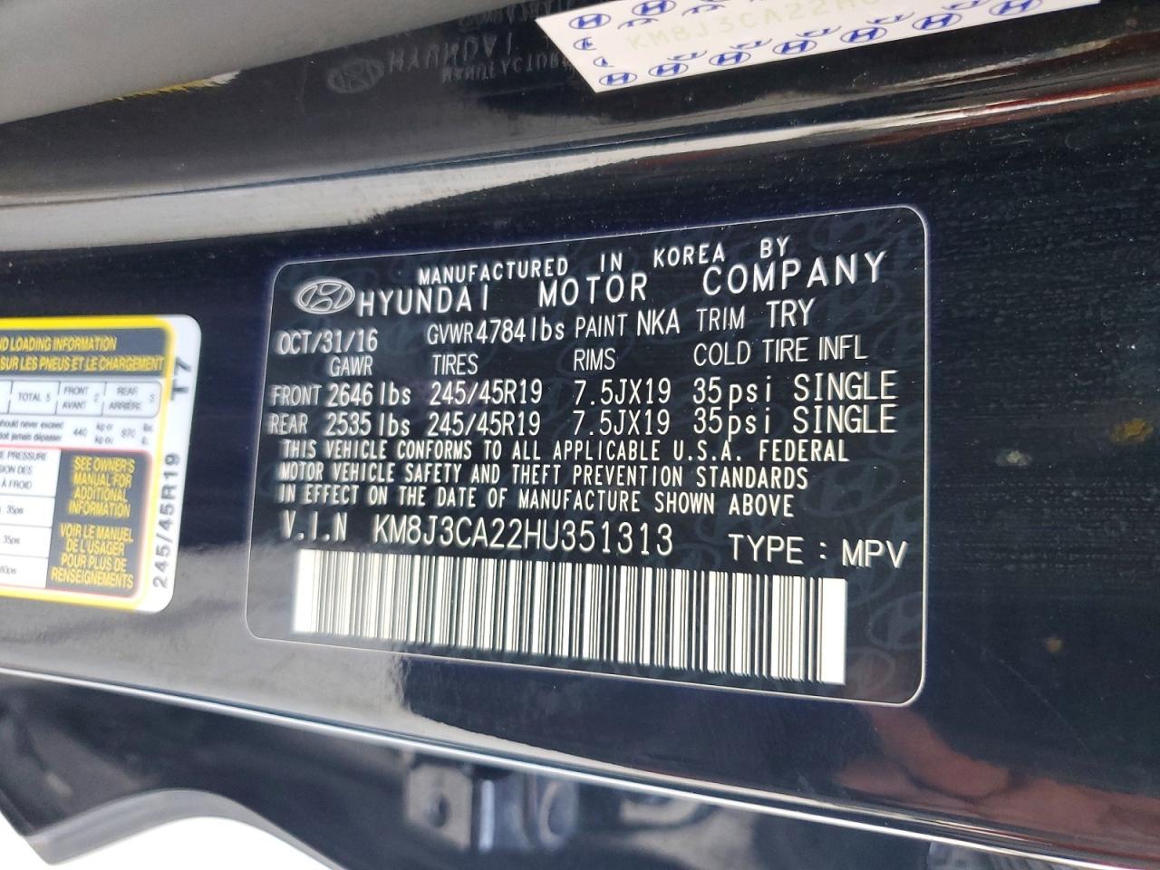 2017 HYUNDAI TUCSON