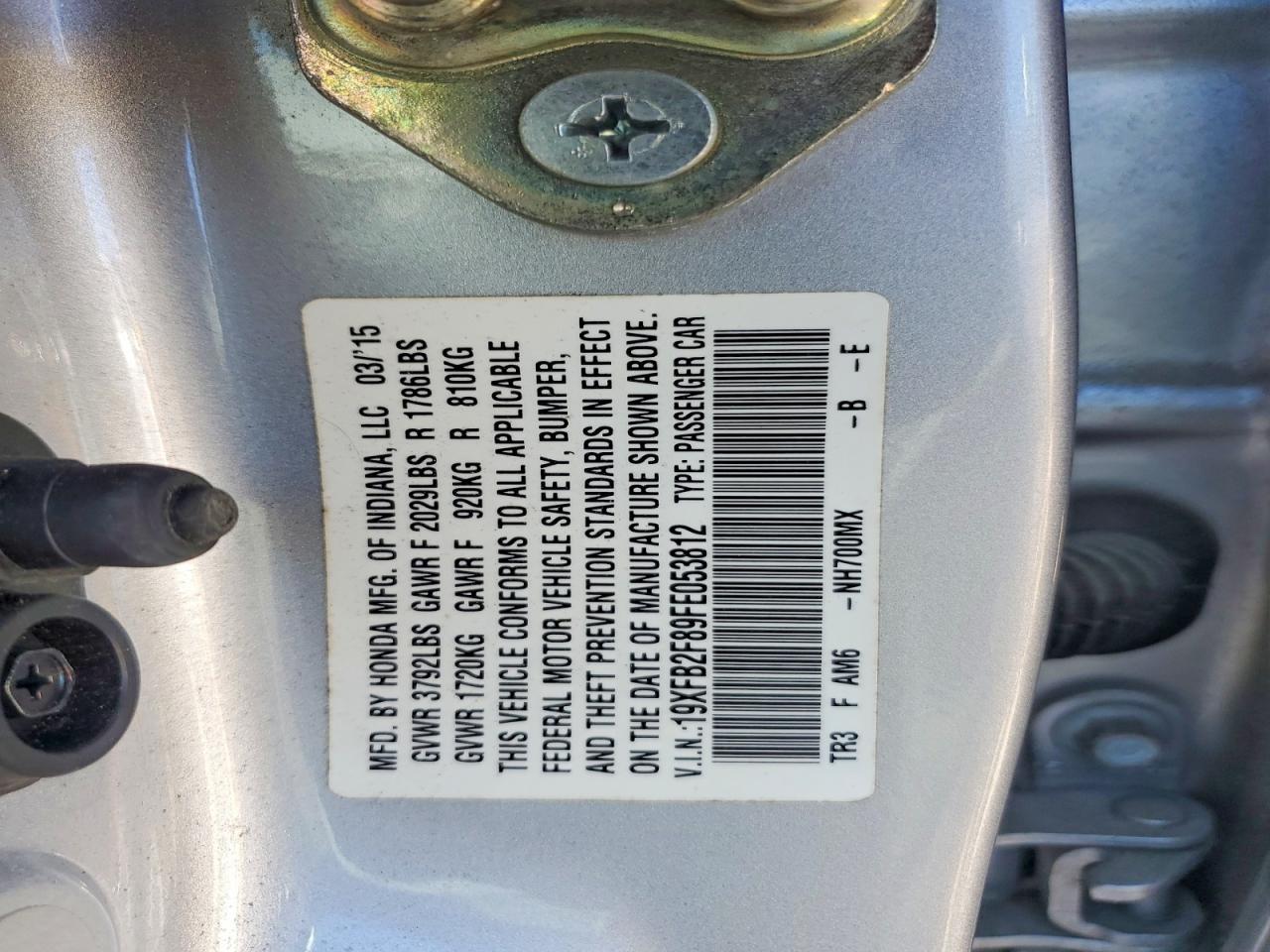 2015 HONDA CIVIC