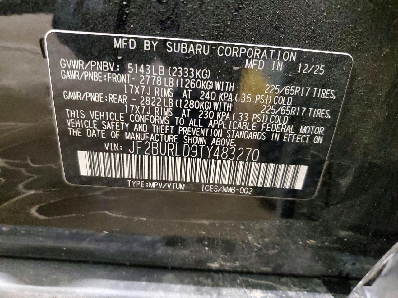 2026 SUBARU Outback