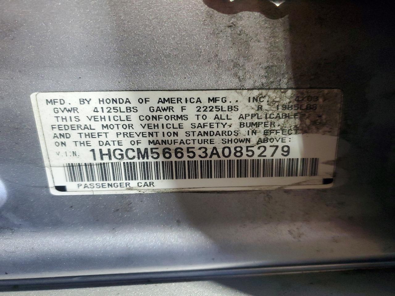 2003 HONDA ACCORD