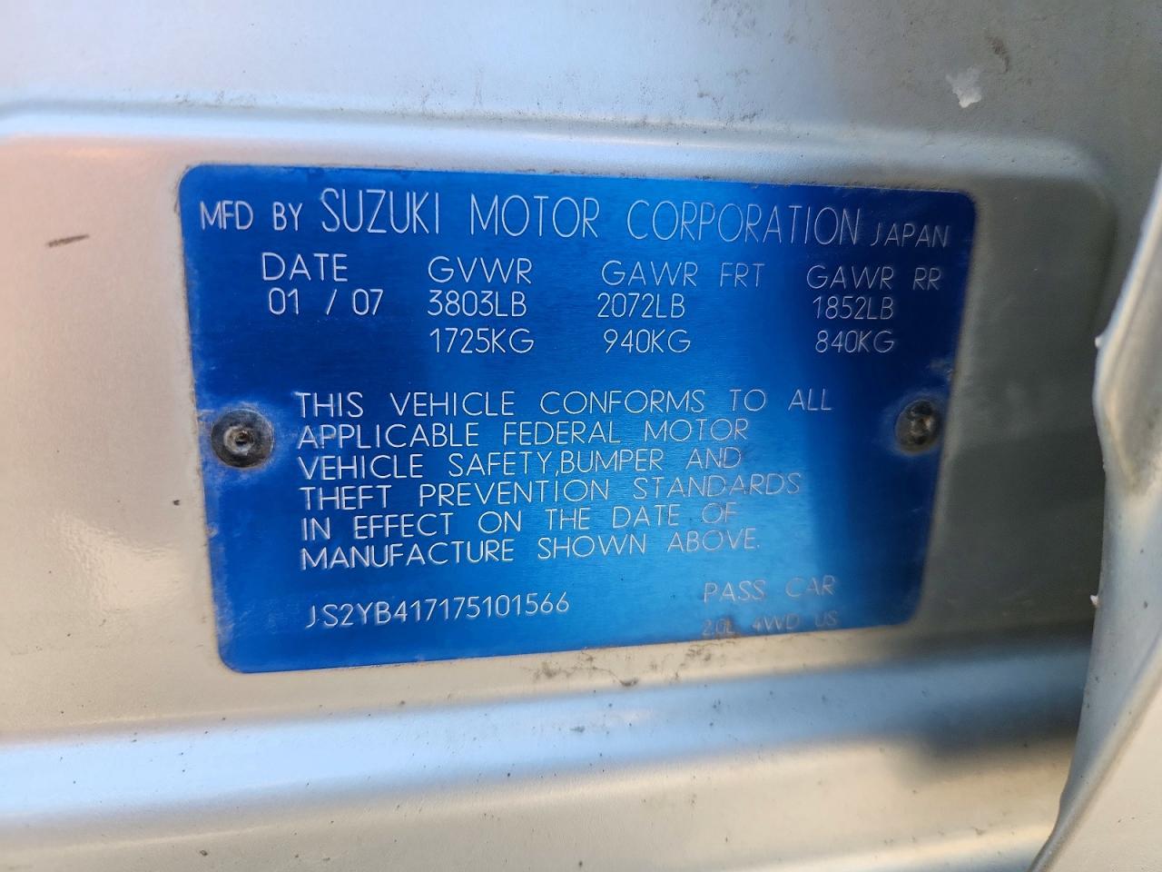 2007 SUZUKI SX4