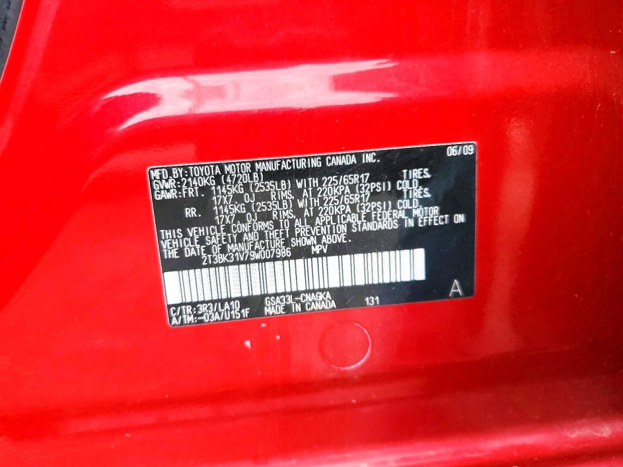 2009 TOYOTA RAV4