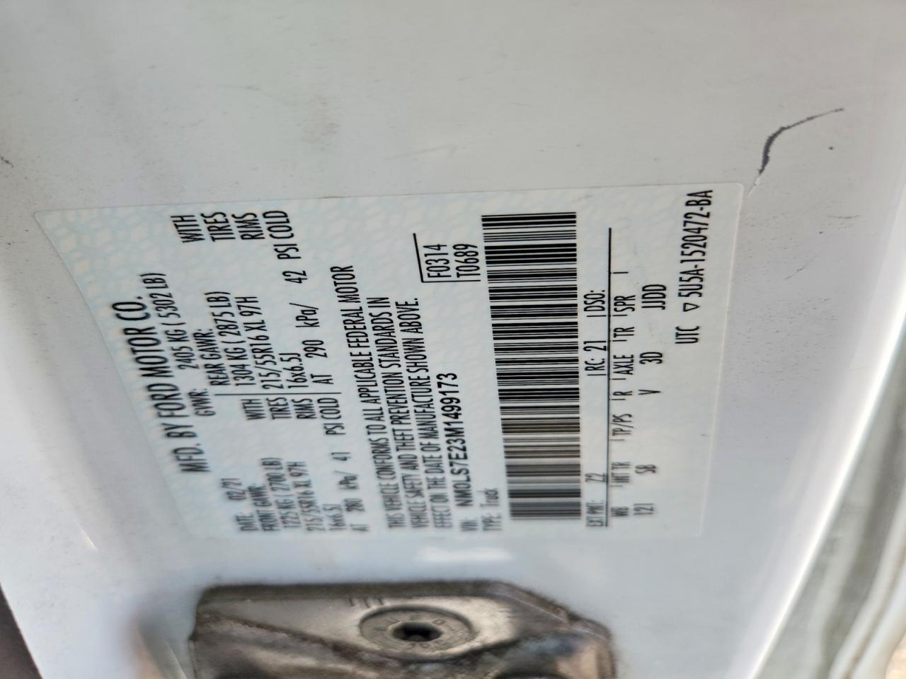 2021 FORD TRANSIT CONNECT