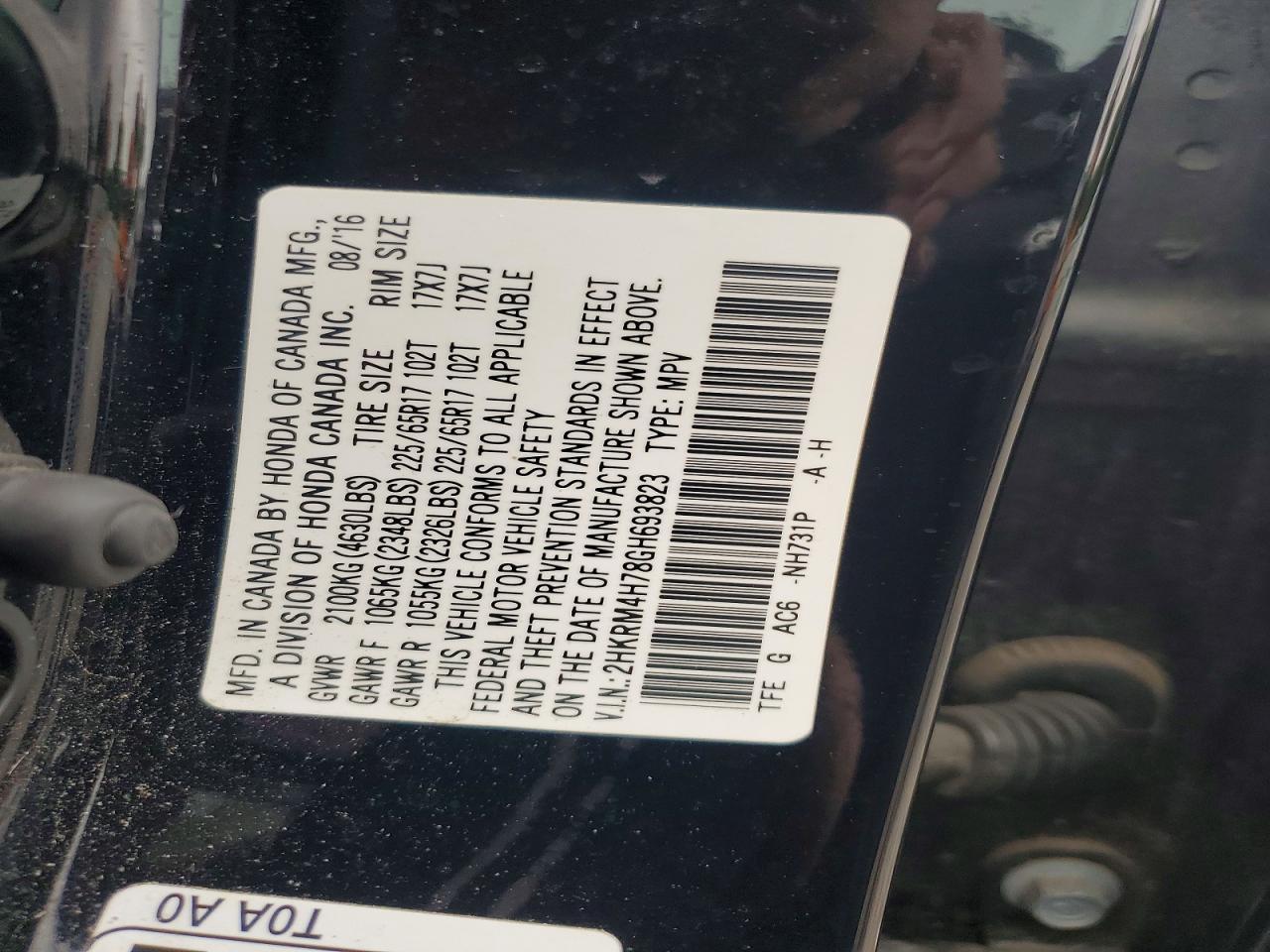 2016 HONDA CR-V