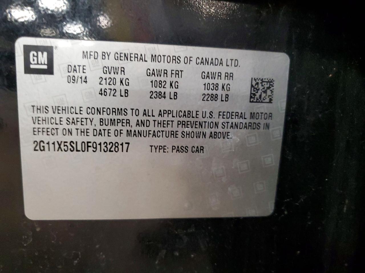 2015 CHEVROLET IMPALA
