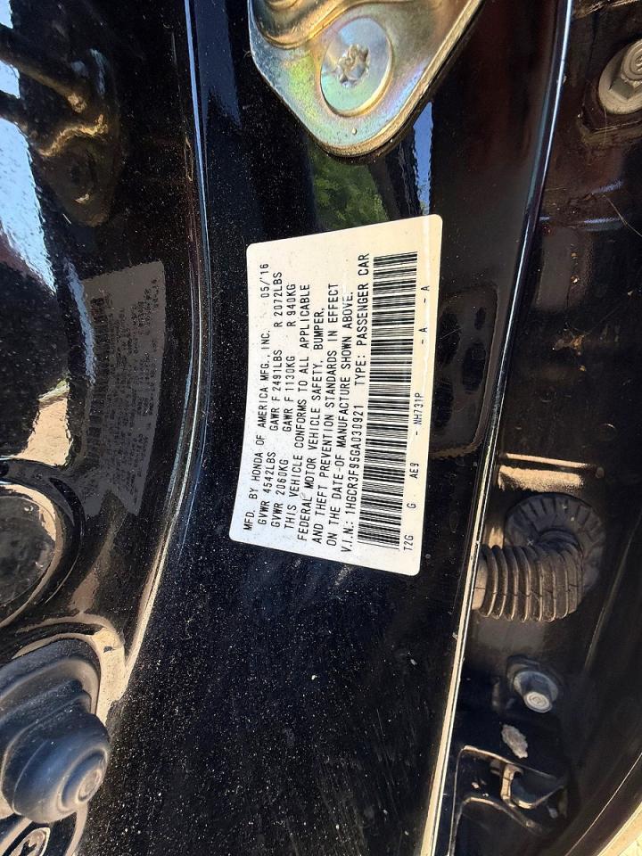 2016 HONDA ACCORD