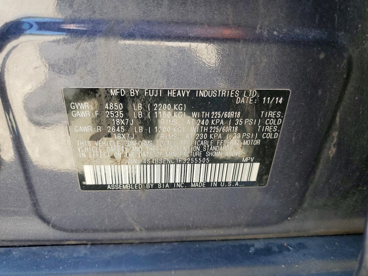 2015 SUBARU Outback
