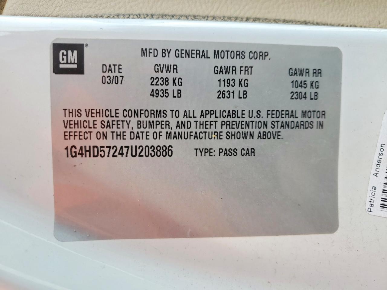 2007 BUICK Lucerne