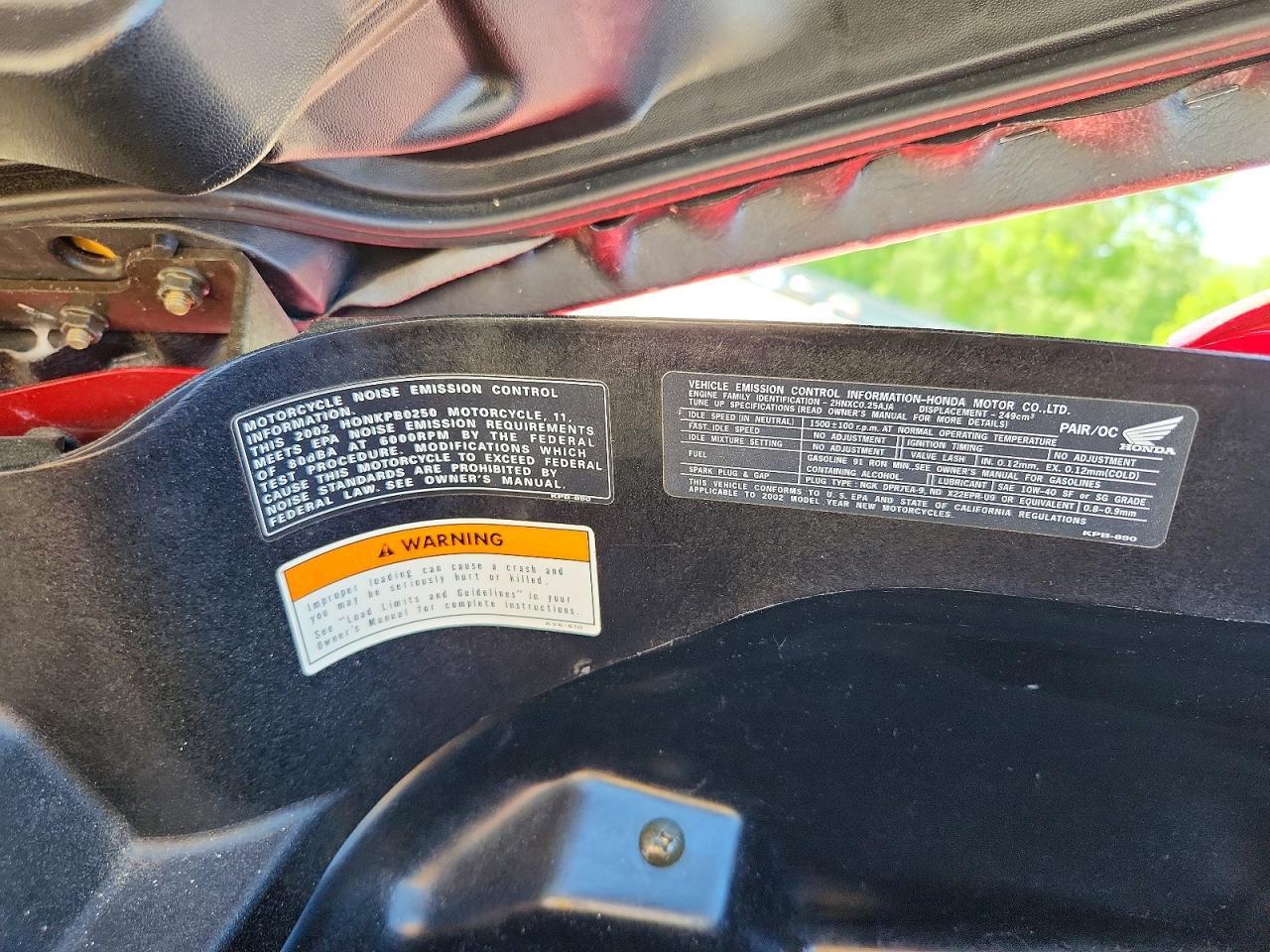 2002 HONDA NSS250