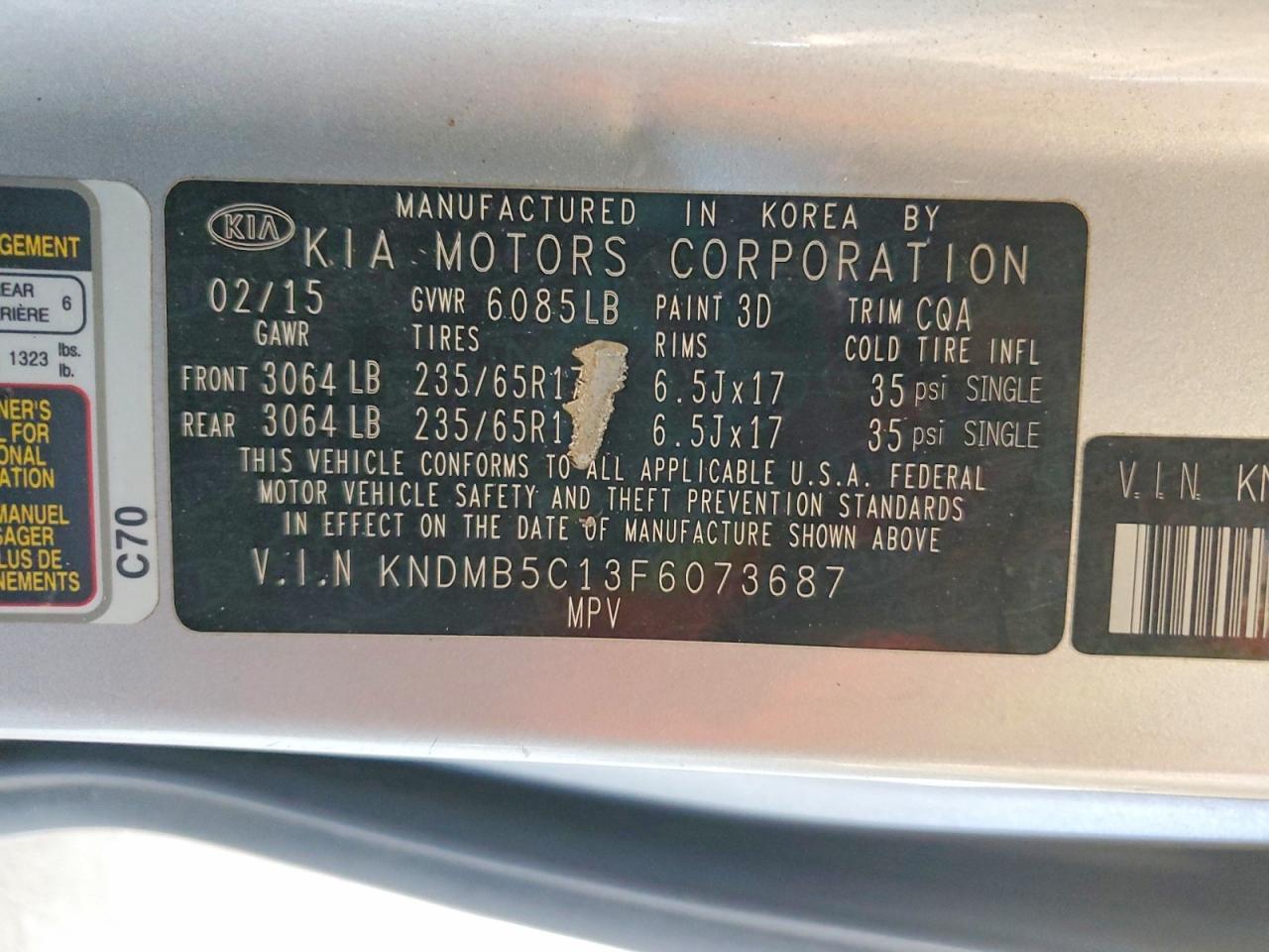 2015 KIA SEDONA
