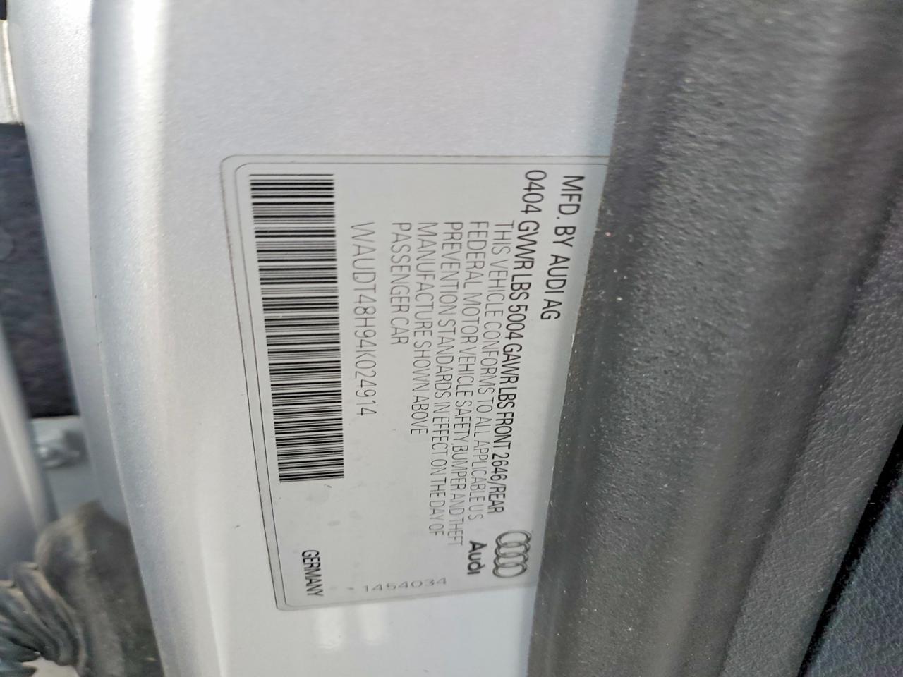 2004 AUDI A4 Quattro
