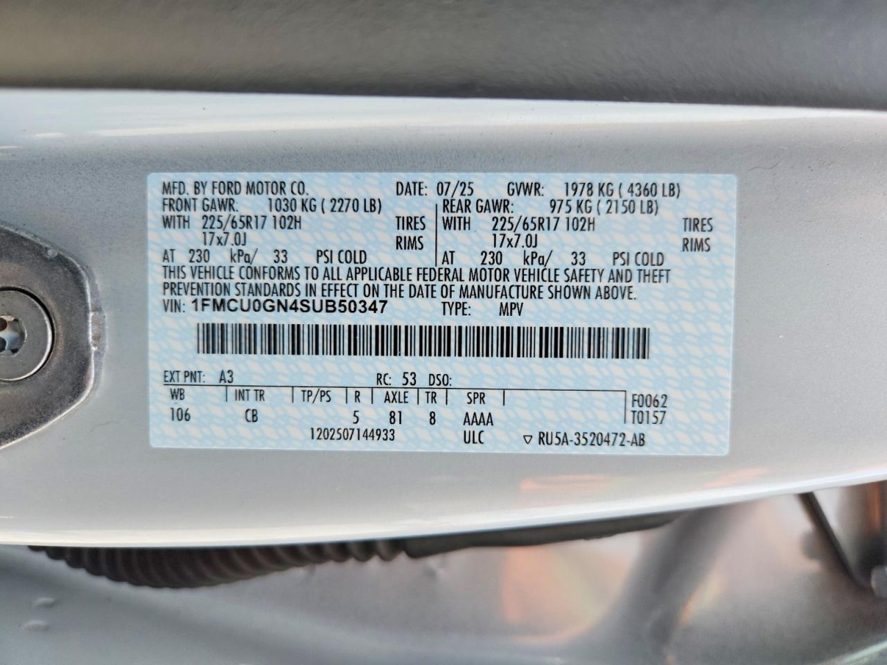 2025 FORD ESCAPE